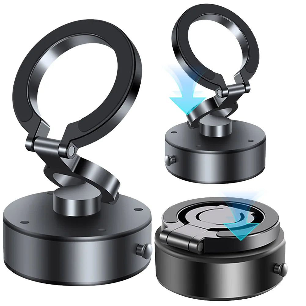 Magnetic Car Phone Holder Car Dash Phone Mount Tri-fold Foldable Phone Stand Hands Free Smartphone Support Car Accessories