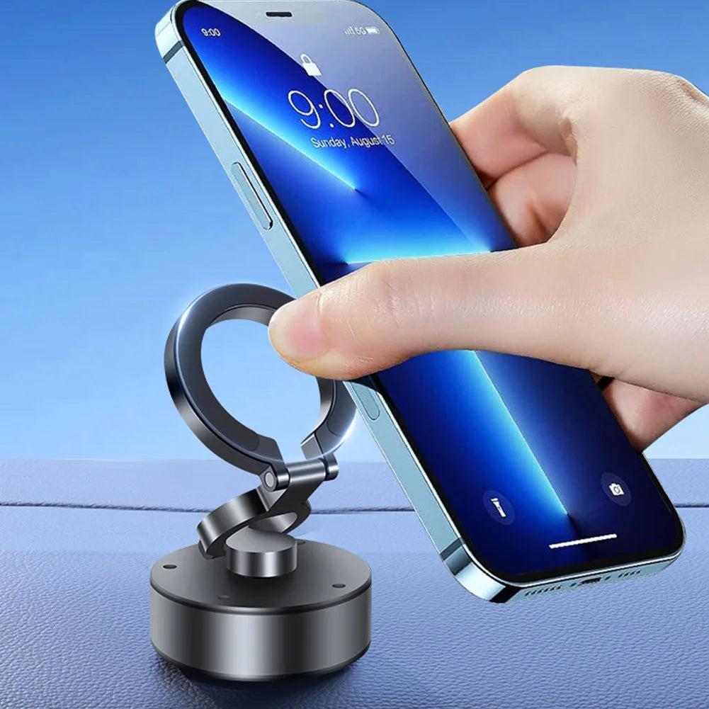 Magnetic Car Phone Holder Car Dash Phone Mount Tri-fold Foldable Phone Stand Hands Free Smartphone Support Car Accessories