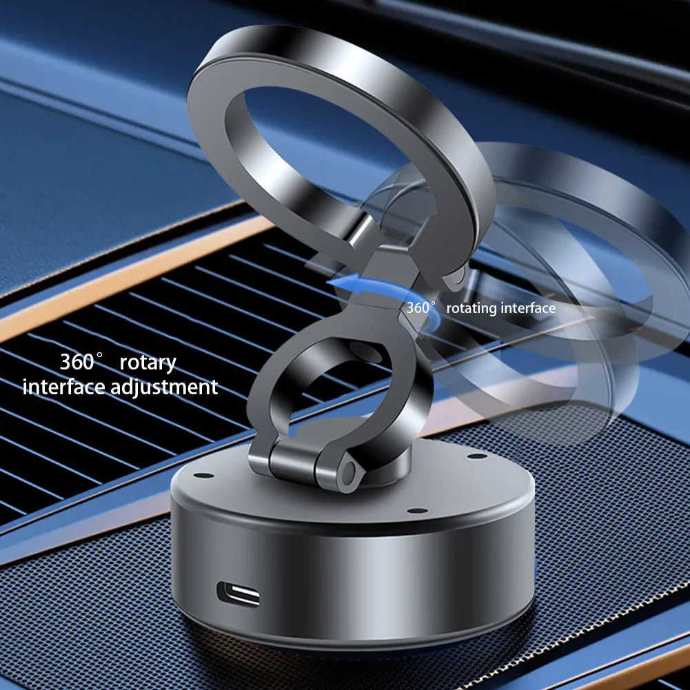 Magnetic Car Phone Holder Car Dash Phone Mount Tri-fold Foldable Phone Stand Hands Free Smartphone Support Car Accessories