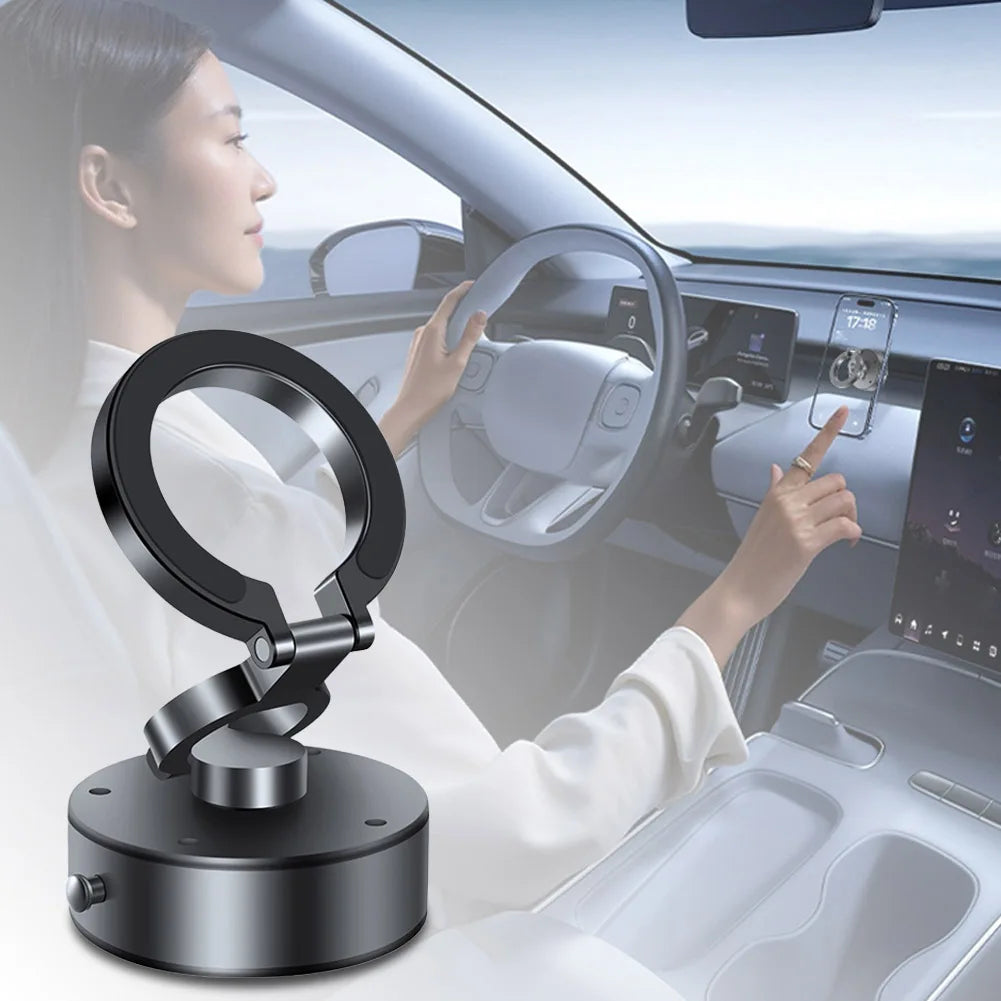 Magnetic Car Phone Holder Car Dash Phone Mount Tri-fold Foldable Phone Stand Hands Free Smartphone Support Car Accessories