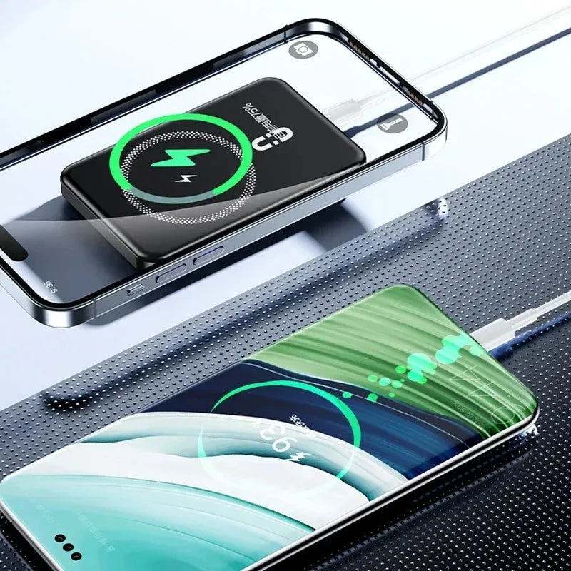 Magnetic Wireless Power Bank Portable 10000mah 120W  Fast Charger Outdoor Travel iOS System iphone 15 Charging Equipment