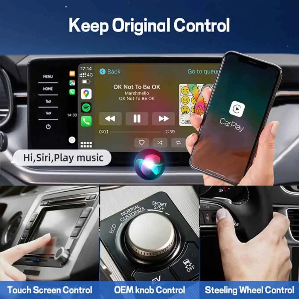 OTTOCAST U2AIR Wireless CarPlay Adapter for Bluetooth WiFi USB Dongle Car Accessories for VW Benz Audi Toyota Chevrolet Chery