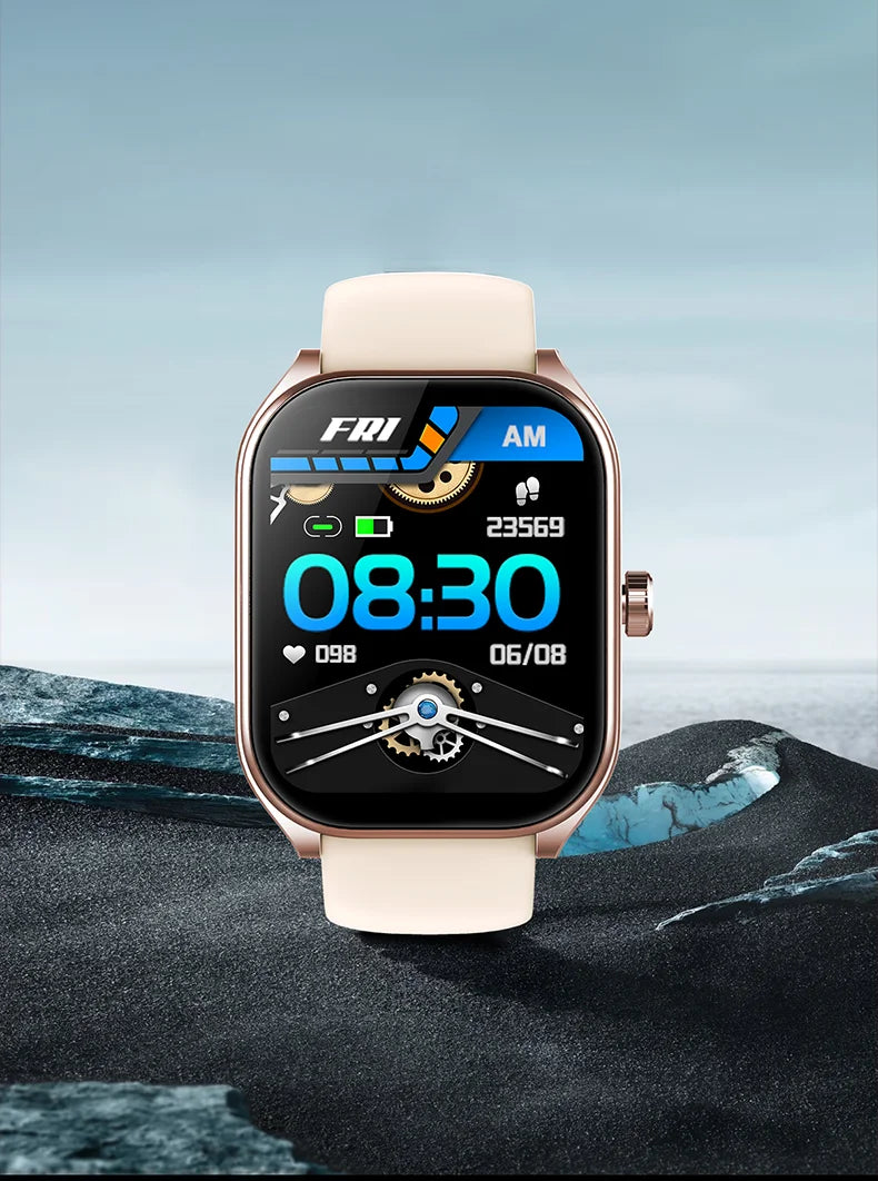 2025 Smart Watch 2.01" IPS HD Display | IP68 Waterproof | Bluetooth 5.3 | 3D Curved Glass | Smart Features:Voice Assistant
