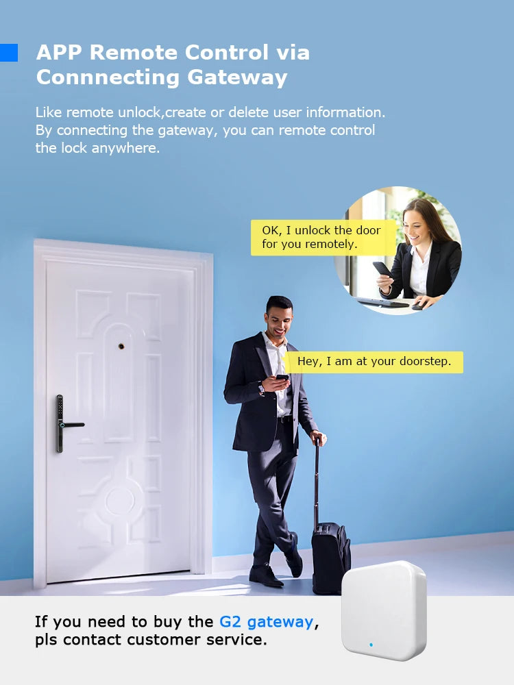Home intelligent door lock smart keys Digital door lock biometrics digital lock ttlock app electronic aluminum sliding door lock